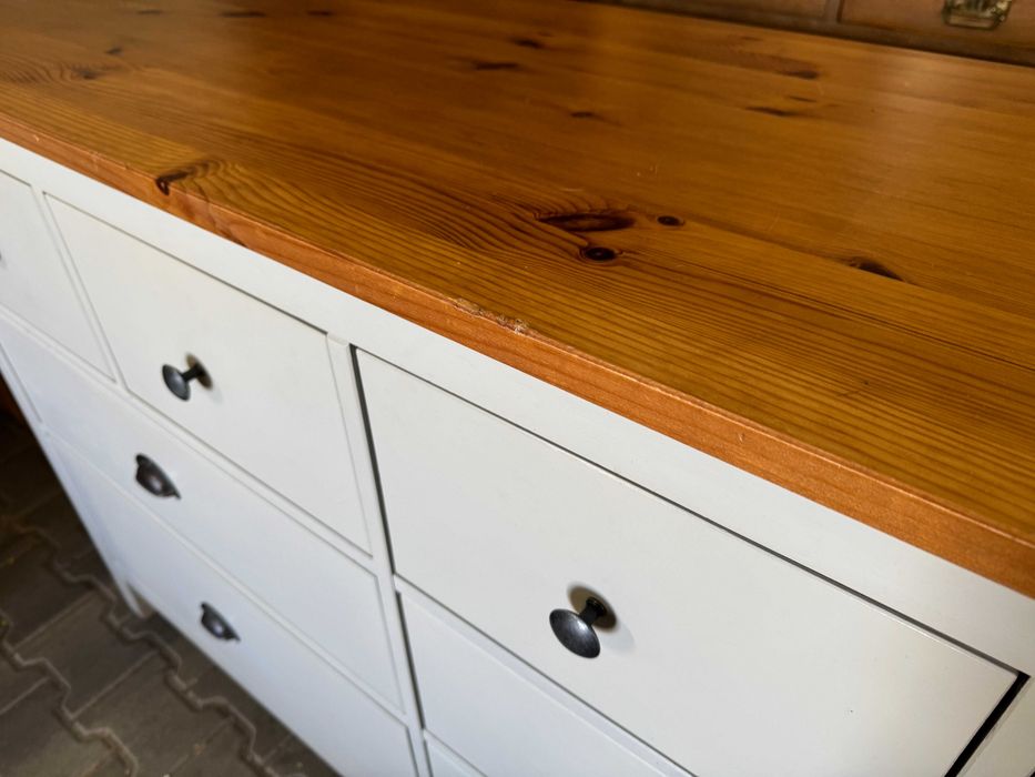 Komoda drewniana komoda w stylu prowansalskim komoda Ikea Hemnes