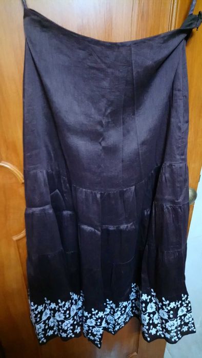 Saia midi castanha da Monsoon