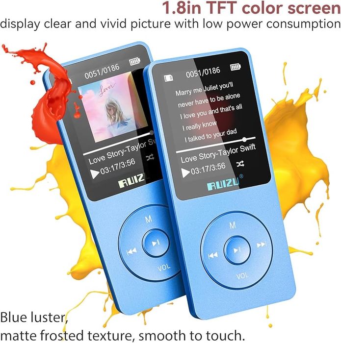 MP3-плеєр RUIZU 64 ГБ з Bluetooth 5.3