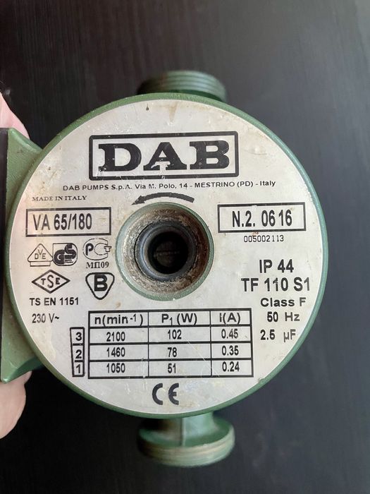 Циркулярный насос DAB made in Italy