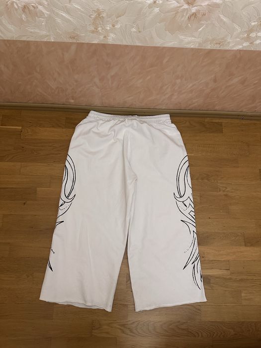 Jaded London White Black Tattoo Joggers
