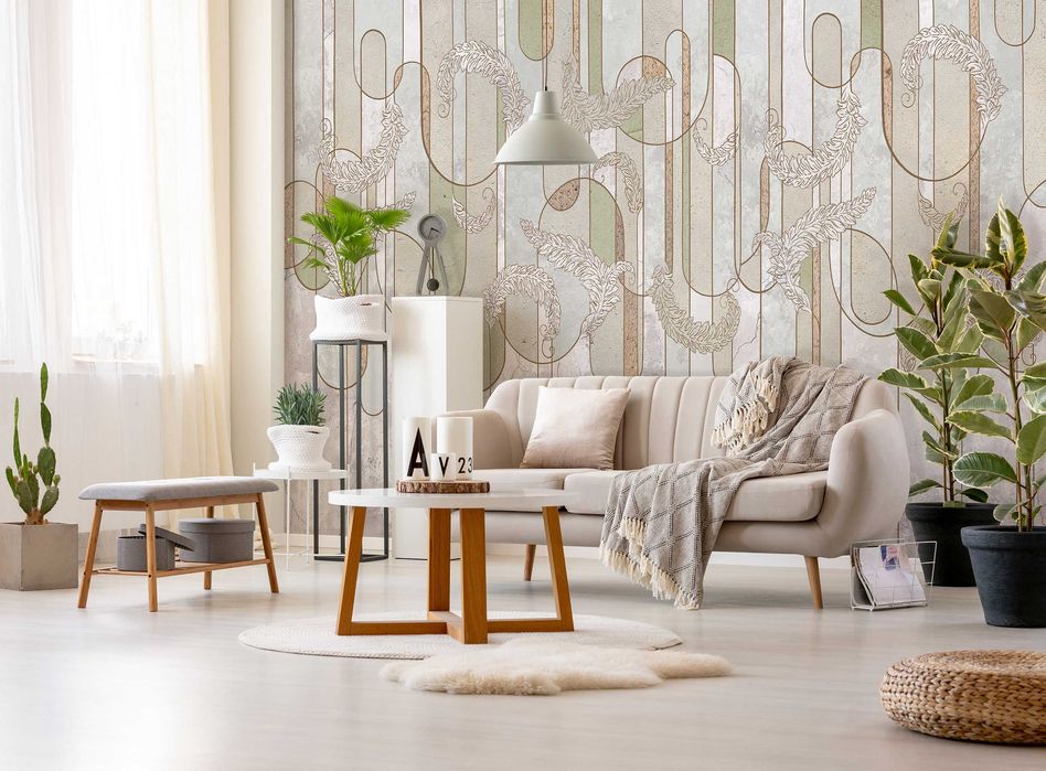 Fototapeta Styl Boho Kremowa Beż Do Pokoju Na Twój Rozmiar + KLEJ
