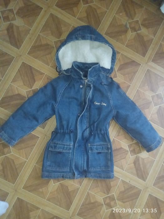 Джинсовая куртка, тёплая