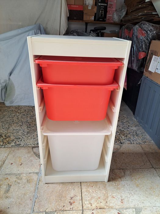 Armário trofast 46x30x94cm  com 3 caixas
