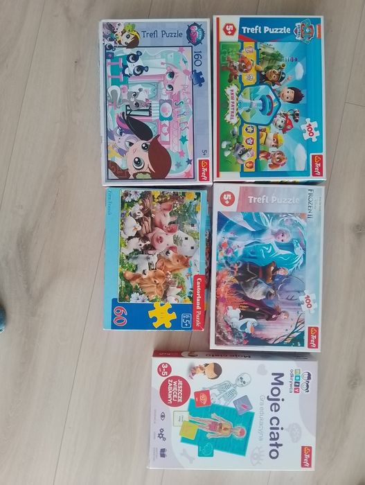 Zestaw puzzli i gra 5+