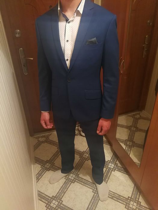Garnitur Męski rozm. M/L 50- 52/178-182 jak nowy