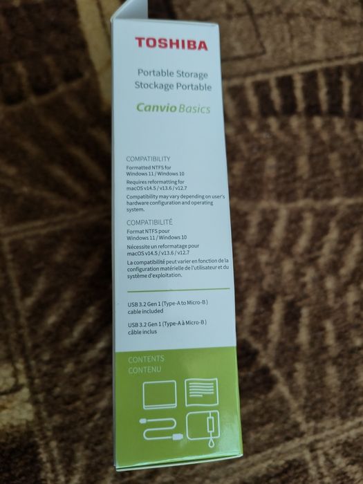 Dysk Toshiba Canvio Basics 4TB HDD 2.5" - Fabryczne Folie Nieotwierany