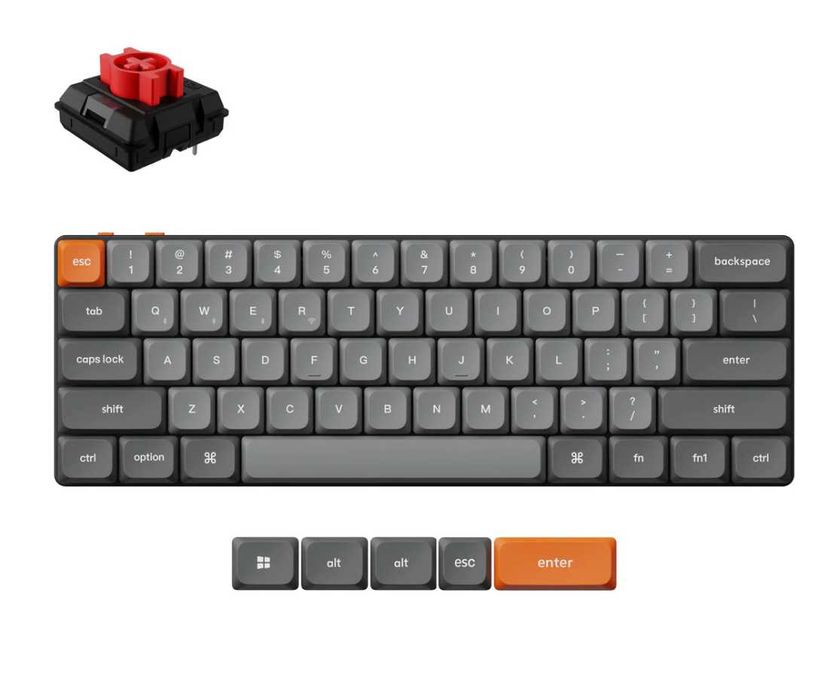 Keychron K9 Max QMK Wireless Custom Mechanical Keyboard Red