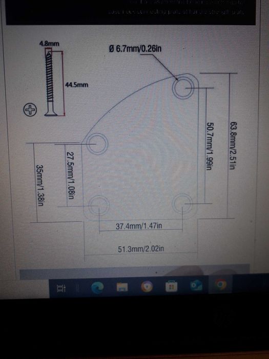 Płytka, neck plate do  gryfu gitary z logo Fender