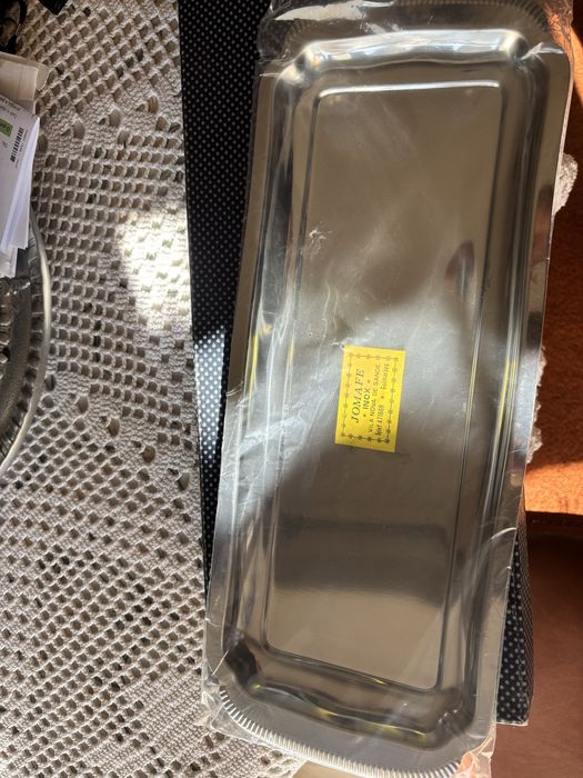 Travessa em inox com caixa