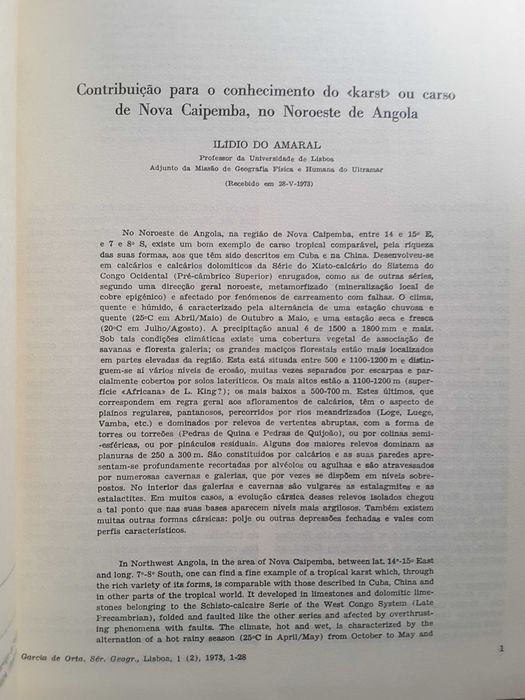 Cabo Verde: Regime Alimentar-Crises, Chuva Artificial/Humpata (Angola)