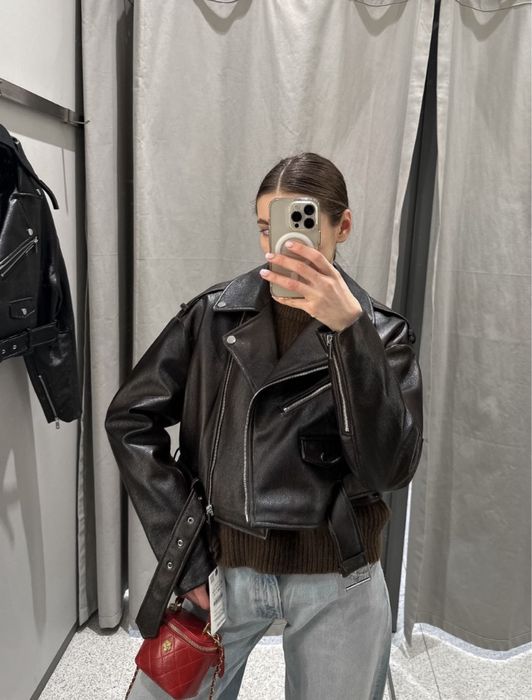 Косуха,шкіряна куртка zara