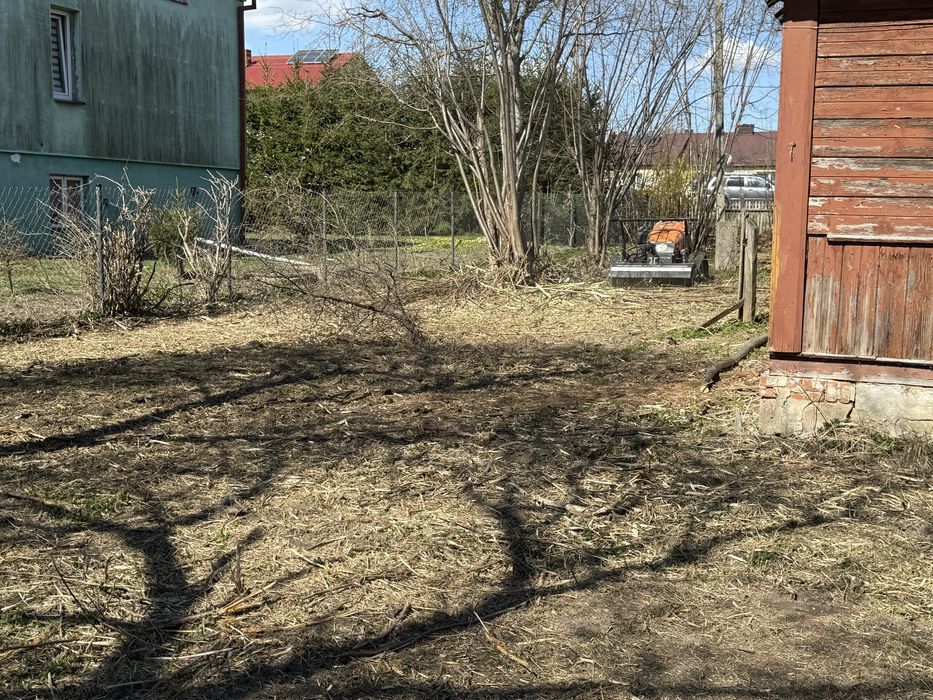 Karczowanie działki, wycinka drzew , mulczer  wynajem maszyn ogrodnicz