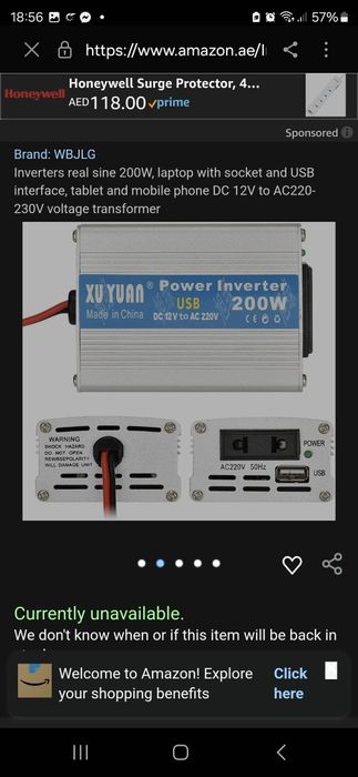 Power inverter 200w