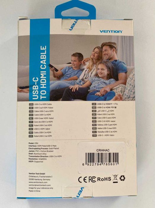 Кабель Type C to HDMI 4K Vention (280 грн)