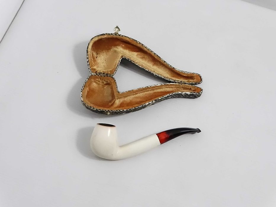Stara Fajka Kolekcjonerska Z Etui Pianka Morska Meerschaum Vintage
