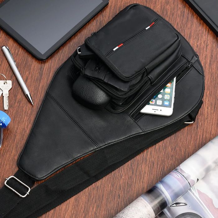 plecak skórzany crossbody czarny bellugio