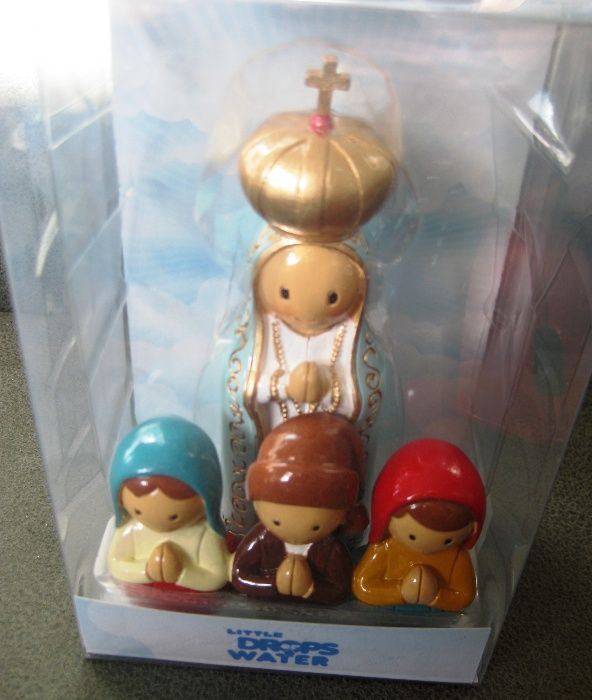 Nossa Sra. Fátima e 3 Pastorinhos - Pintados a Mão NOVOS C/ Portes
