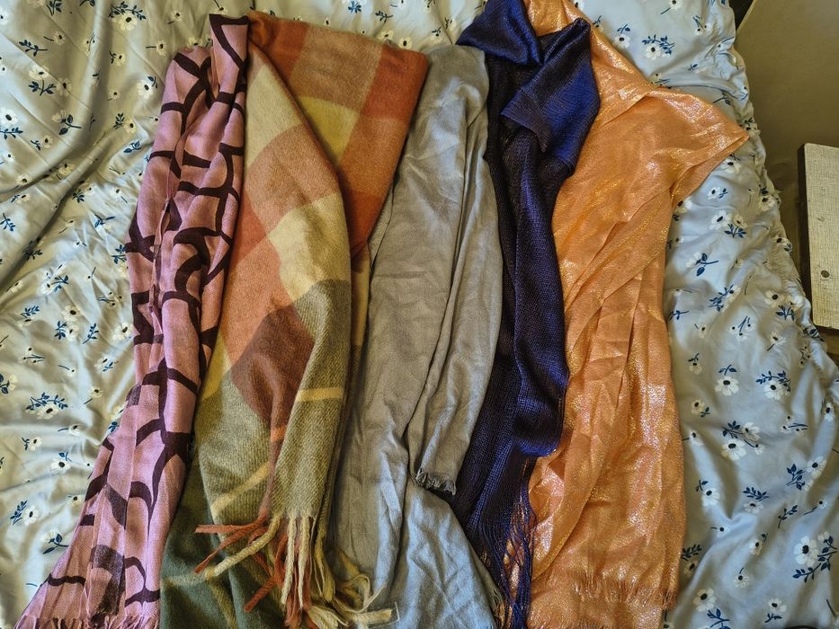 Szale damskie 5 sztuk