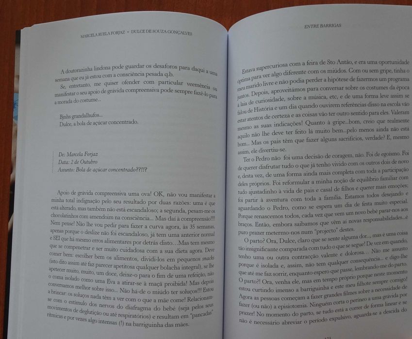 Entre Barrigas de Marcela Ruela Forjaz e Dulce de Souza Gonçalves