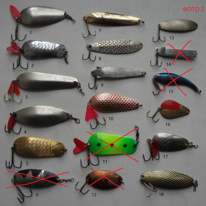 Блесна для рыбалки, много разных, в описании