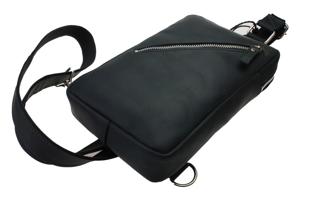 Сумка чоловіча слінг на плече бананка sms4-1(26) чорна