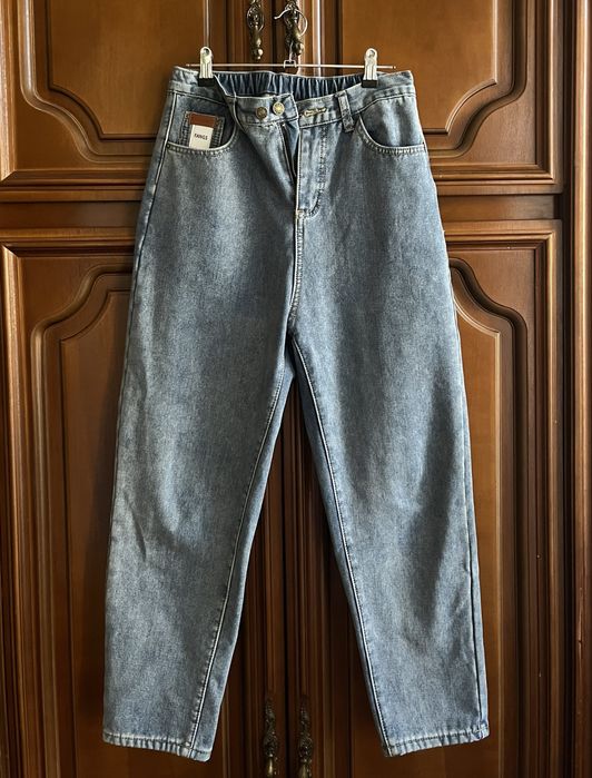 Теплі джинси з хутром на резинці