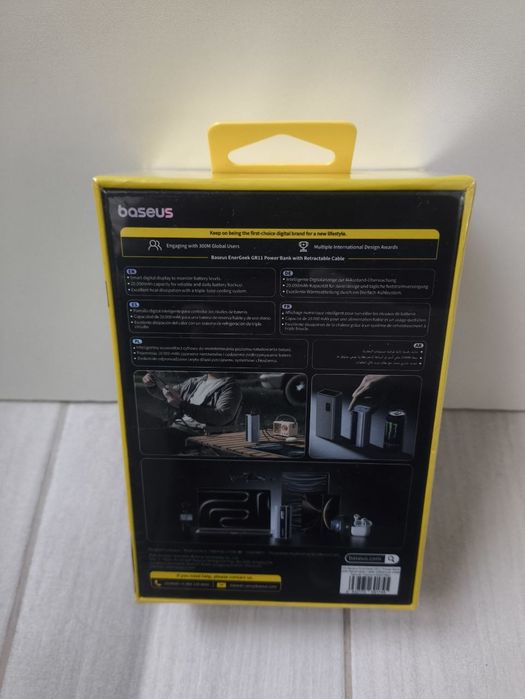 PowerBank Baseus 145W, 20000 mAh, smart дисплей, АКБ, батарея, cable C