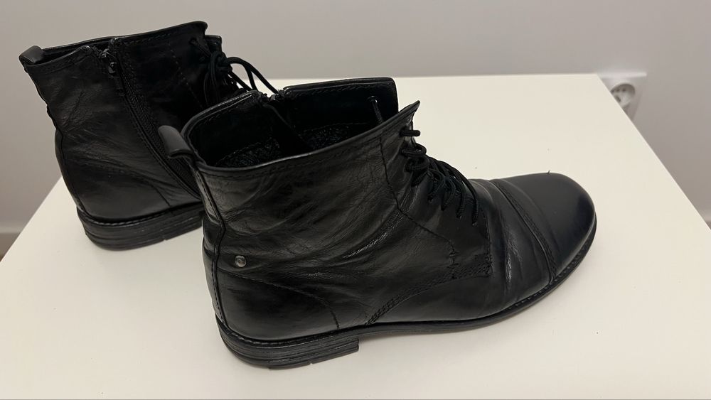 Czarne męskie sztyblety botki 40