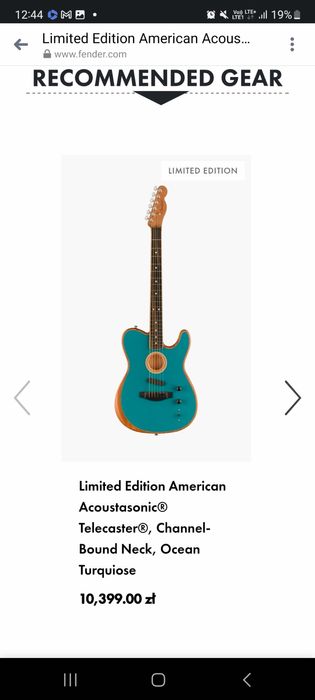 Fender Acoustasonic Limited Edition USA California
