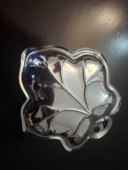 Chrome-plated leaf-shaped tray64564206582017126