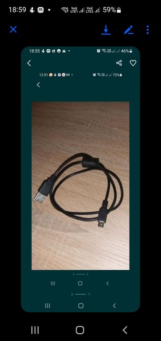 Kabel mini USB interlook aparat telefon tablet itp