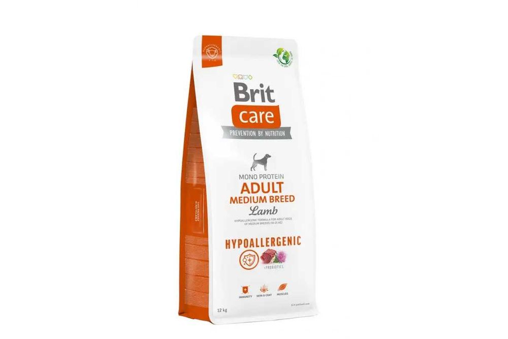 Корм для собак середніх порід Brit Care Adult Medium Breed ягня 12кг