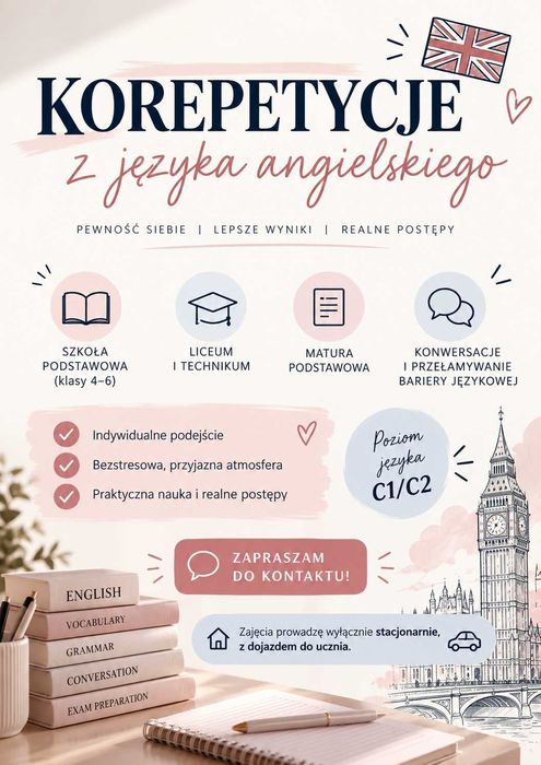 Korepetycje Angielski Stacjonarne