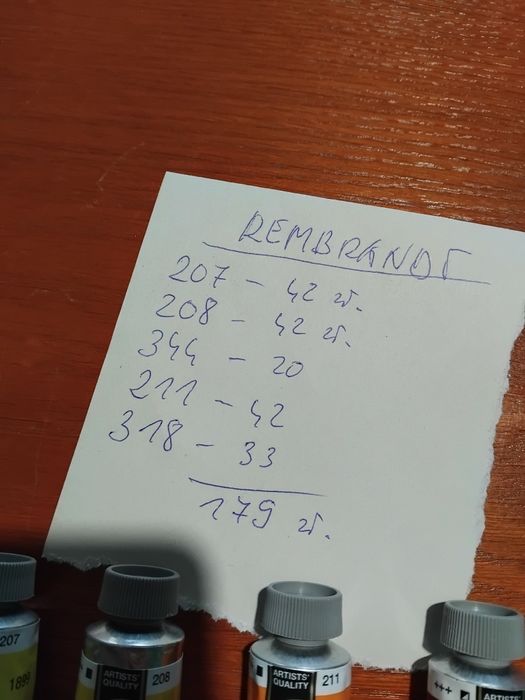 Farby olejne artystyczne REMBRANDT 40 ml.