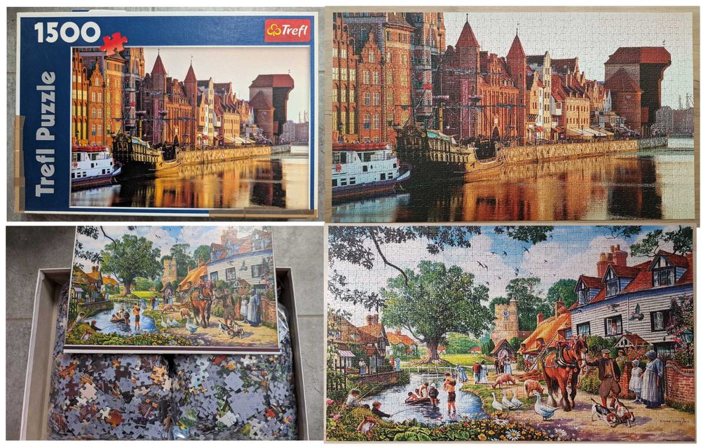 Puzzle 1000 - 1500 - zestaw - 9 kompletów
