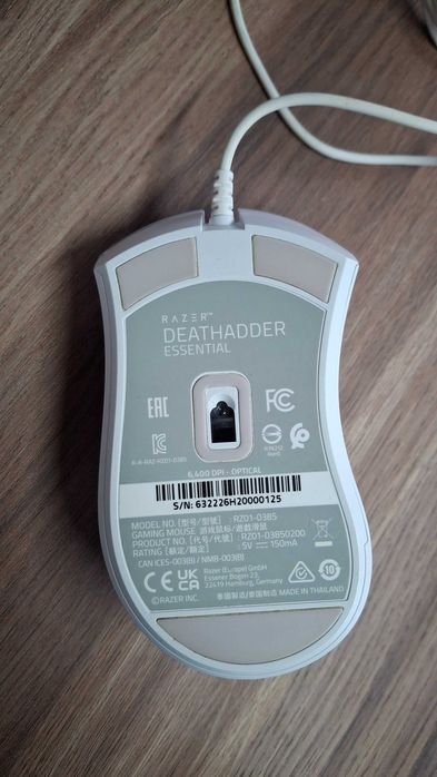 [Rato] Razer Deathadder Essencial - Branco, Gaming