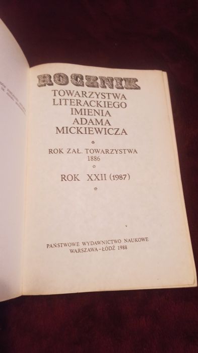 Rocznik Towarzystwa literackiego im. A. Mickiewicza - PWN