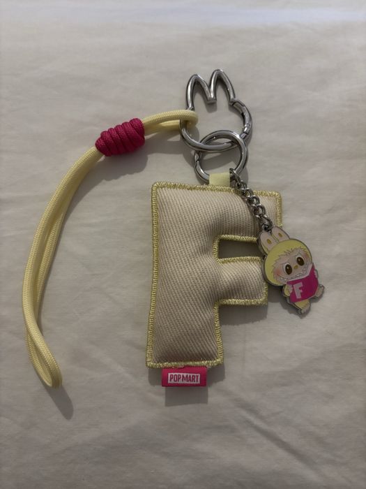 Popmart Labubu Pin for Love Key chain - Letter F