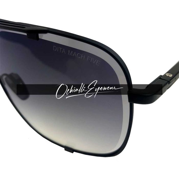 Okulary przeciwsłoneczne Dita MACH FIVE czarny mat z pudełkiem