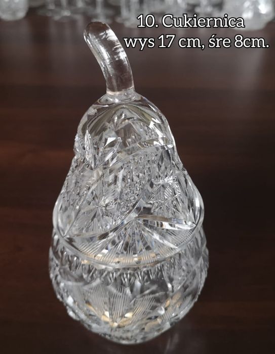 Kryształ z epoki PRL cukiernica
