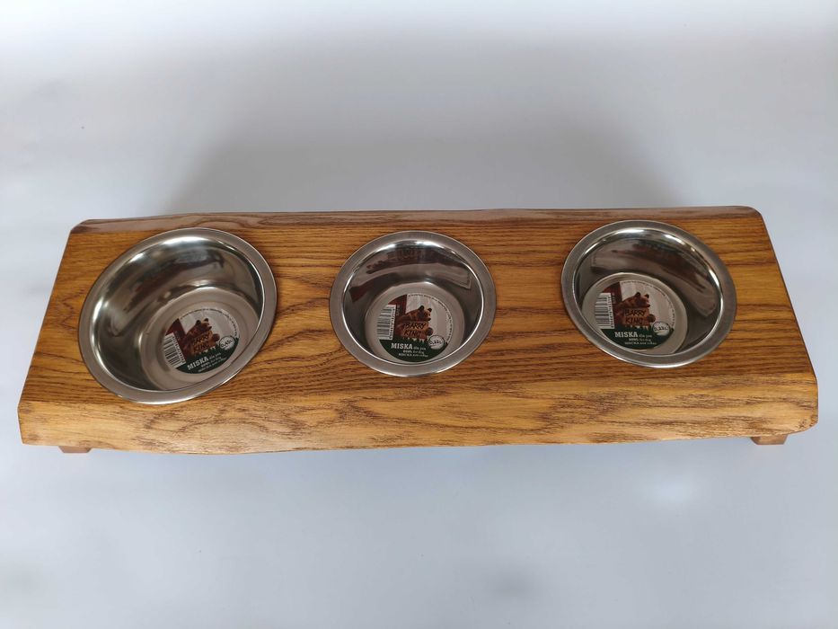 Stojak na miski dla psa lub kota 2x 0,22 i 1 x 0,45l