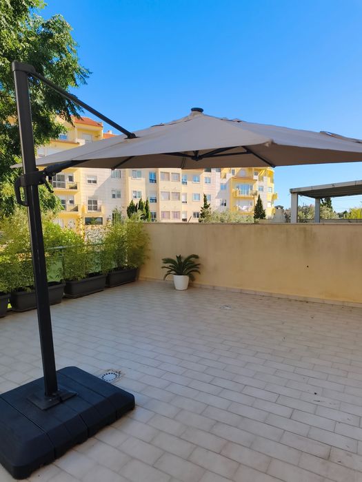 Chapéu de sol Naterial Sonora Led Creme 280X390CM