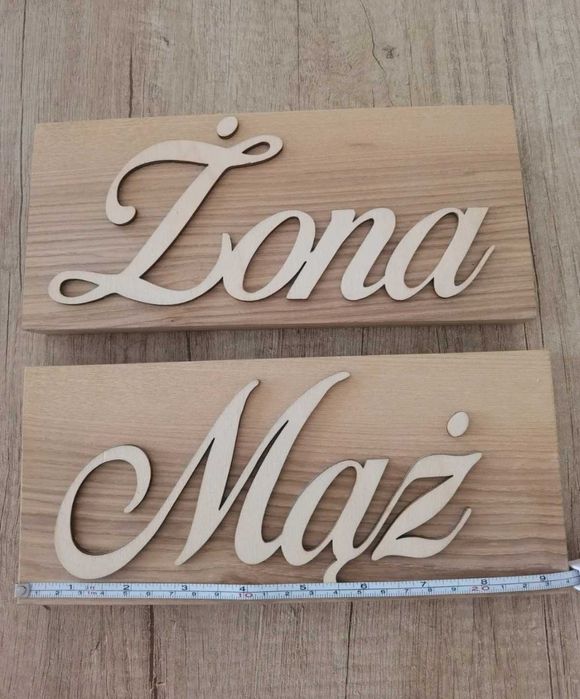 Żona Mąż napisy wesele ślub
