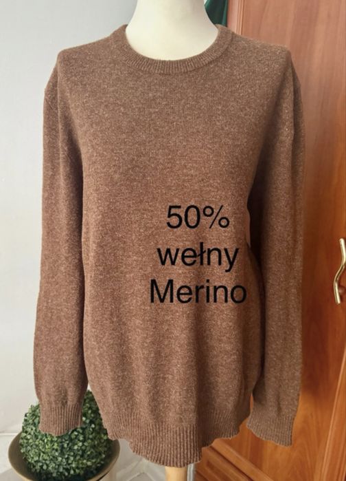 Sweter męski 50%wełny merino
