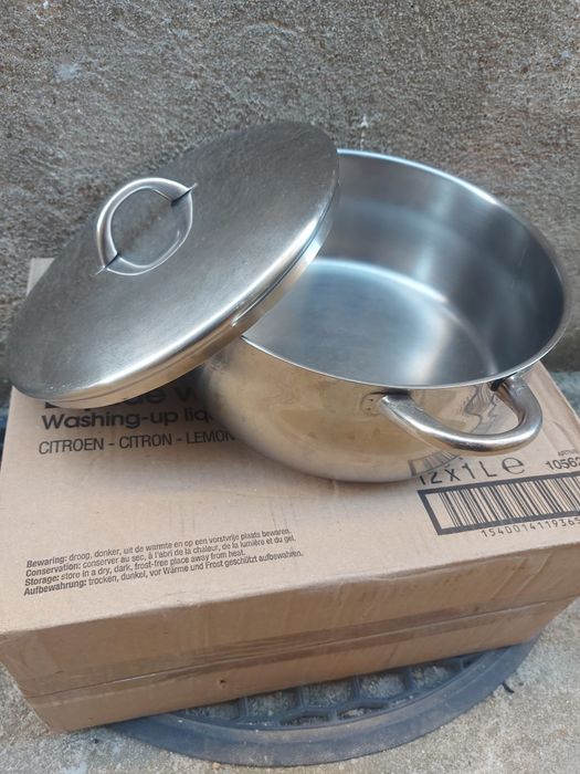 Caçarola (tacho) inoxidável, Diâmetro 24cm, Altura 10cm 5 Litros.