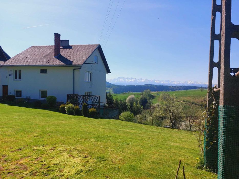 Dom na sprzedaż z pokojami do wynajęcia z widokiem na Tatry i Pieniny w Grywałdzie