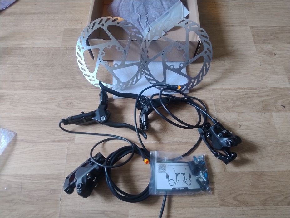 Zestaw hamulcow hydraulicznych Bafang z czujnikami hamulce hydrauliczn