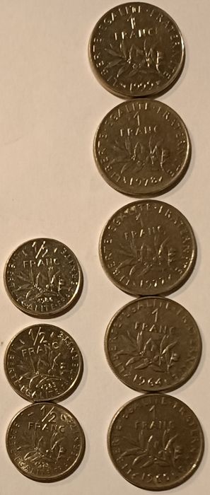 Moedas Europa. FRANÇA. Franco.