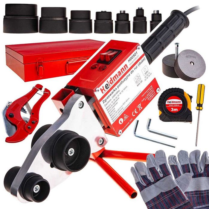 Zgrzewarka do zgrzewania rur PP PCV 2700W matryce 16-63mm + walizka